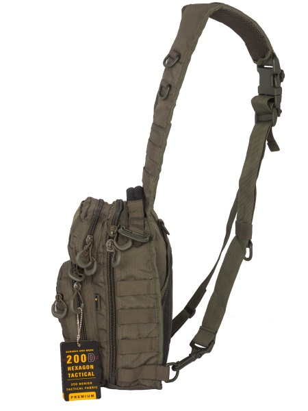 Тактический Рюкзак-Сумка GONGTEX Rover Sling Hexagon Backpack,8 л, арт 0306 (Олива)