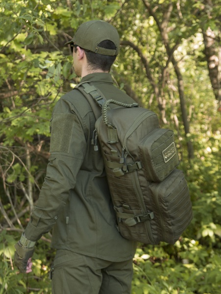 Однолямочный тактический рюкзак Gongtex Assault Sling Bag, 23 л, арт 0280 (Олива)