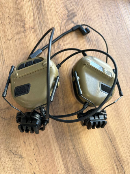 Наушники активные на шлем + гарнитура HEADSET V, HD-11 (Олива)