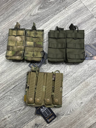 Тактические подсумок ГОНГТЕКС (GONGTEX) под АК на 2 магазина, арт.002 (Черный)