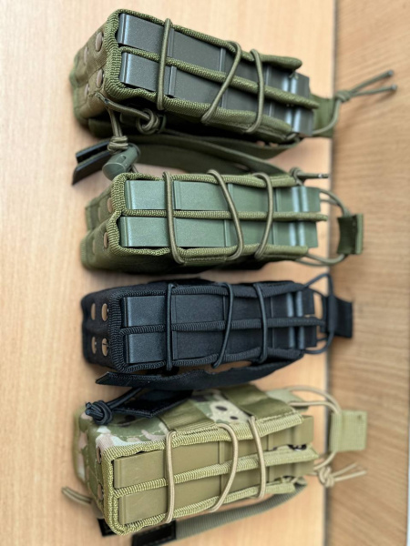 Подсумок тактический на 2 магазина АК, открытый (Мультикам)