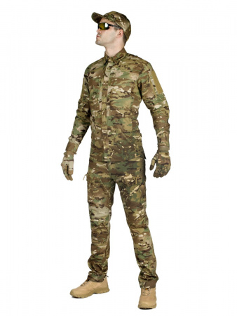 Костюм тактический мужской, летний, Gongtex Commando, 100% хлопок  (Мультикам 2XL)