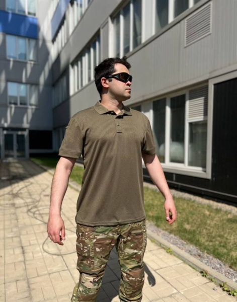 Поло мужское (футболка) Gongtex Performance Polo Shirt (Олива S)