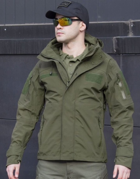 Куртка тактическая 2в1, GONGTEX Alpha Hardshell Jacket (Олива S)