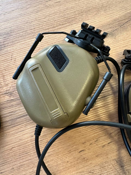 Наушники активные на шлем + гарнитура HEADSET V, HD-11 (Олива)