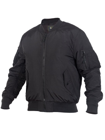 Куртка Пилот мужская утепленная (бомбер), GONGTEX Tactical Soft Flight Jacket, осень-зима (Черный 2XL)