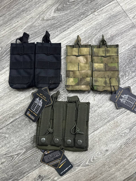 Тактические подсумок ГОНГТЕКС (GONGTEX) под АК на 2 магазина, арт.002 (Олива)