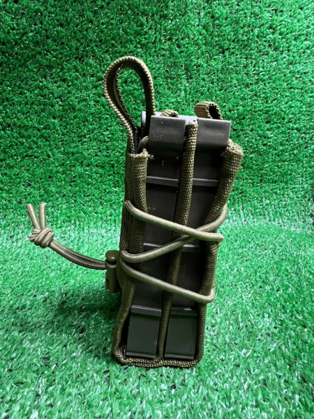 Подсумок фастмаг "7.62" открытый для 2 магазинов АК/М4 (Мультикам)