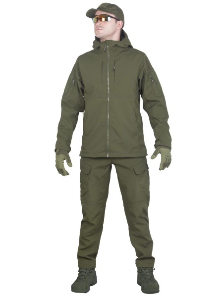 Тактический костюм мужской софтшелл GONGTEX SMARTFOX SOFTSHELL, весна - осень (Олива S)