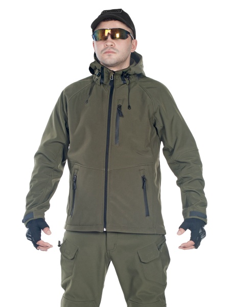 Тактический костюм мужской софтшелл (Softshell) GONGTEX ASSAULT, до -10С (Олива S)