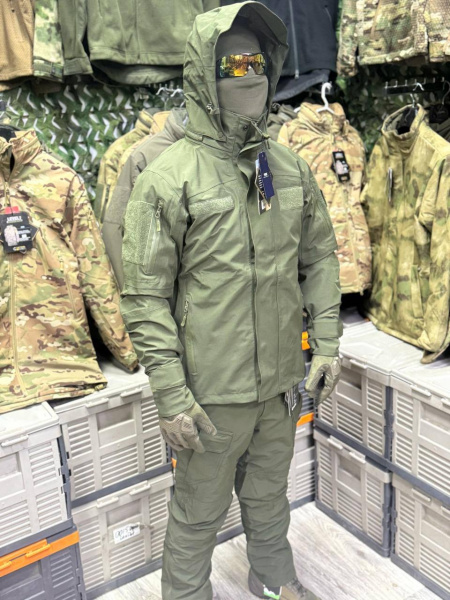 Тактический костюм Гонгтекс Хардшел (Gongtex Hardshell),зима (Олива S)