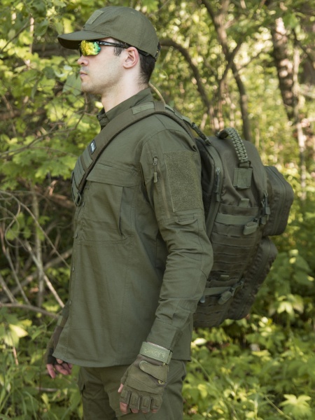 Однолямочный тактический рюкзак Gongtex Assault Sling Bag, 23 л, арт 0280 (Олива)