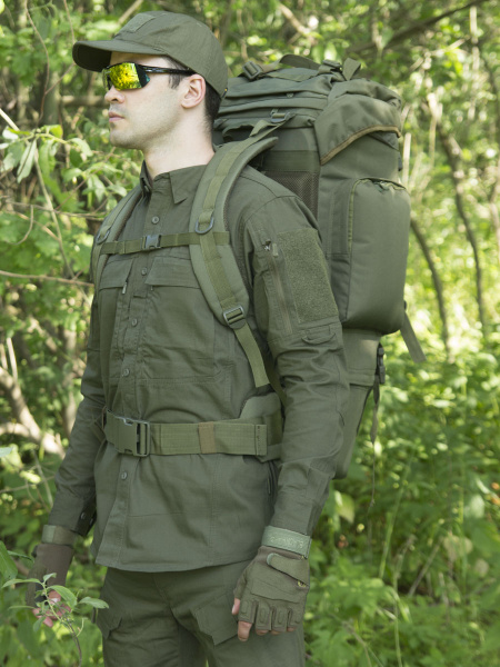 Тактический рюкзак Grizzly, Tactica 762, арт 229, 50-70 литров (Олива)