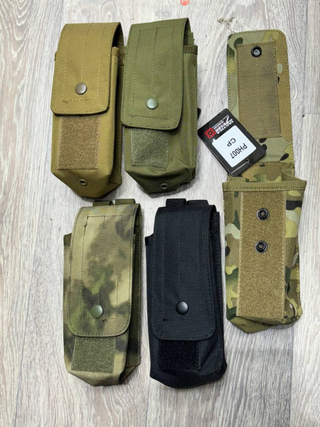 Закрытый тактический подсумок под 2 магазина АК "Tactica 7.62", арт.PH007 (Олива)