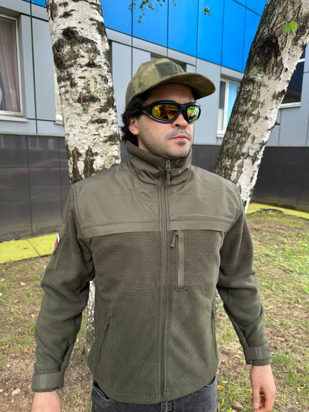Куртка флисовая GONGTEX Hexagon Fleece Security Jacket (Олива S)